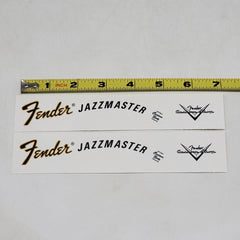 Fender 70's Jazzmaster Waterslide Guitar Headstock Decals w/ CS Logo (Set of 2)