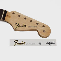 Fender Strat Waterslide Guitar Headstock Decals with Custom Shop Logo (Set of 2)