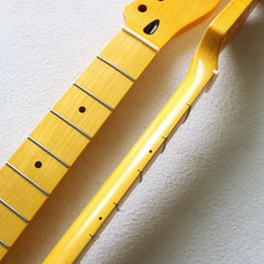 22 Fret Canadian Maple TL Electric Guitar Neck - Yellow
