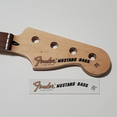 Fender Mustang Bass Waterslide Guitar Neck Headstock Decals (Set of 2)