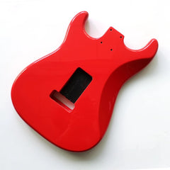 Cxxss Alder Wood Sonic blue SSS ST Electric Guitar Body Nitro Matte Finished for DIY Custom Guitars - Red