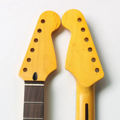 22 Fret Canadian Maple Rose Fingerboard ST Guitar Neck - Yellow