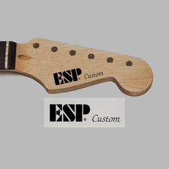 ESP Custom Waterslide Guitar Neck Headstock Decals (Set of 2)