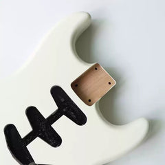 Cxxss DIY White Alder Wood ST Guitar Body In Nitro Satin Finished for SSS Electric Guitar Building