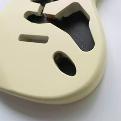 Cxxss DIY Nitro Finished Alder ST Guitar Body in Light Yellow Color for SSS Electric Guitars