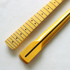 F-style Canadian Maple Fingerboard Neck 22Fret ST Electric Guitar Neck - Yellow