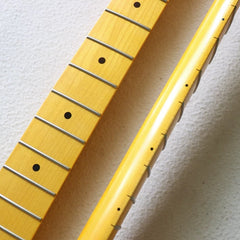 22 Fret Canadian Maple TL Electric Guitar Neck - Yellow