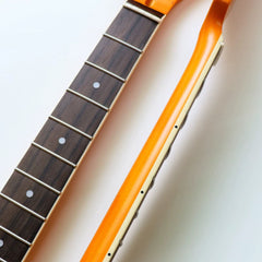21 Fret TL electric guitar neck with Canadian maple inlaid sound point edging - Light Yellow