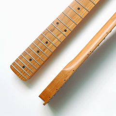 22 Fret Canadian Grilled Maple ST Electric Guitar Neck - Matte Nitro Paint