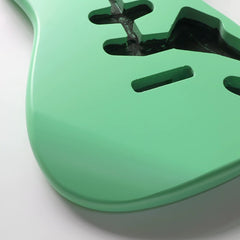 Cxxss Alder Wood Surfing Green SSS Pickup Nitro Paint ST Electric Guitar Body