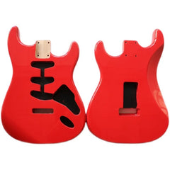 Cxxss Alder Wood Sonic blue SSS ST Electric Guitar Body Nitro Matte Finished for DIY Custom Guitars - Red