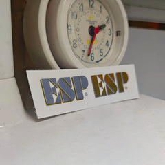 ESP guitar head logo water transfer removable film UV sticker - hot stamping/silver