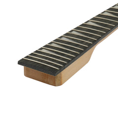 DIY 6 String Flame Shaped Style HSH Electric Guitar Kits with Mahogany Body, Maple Neck and Accessories Black