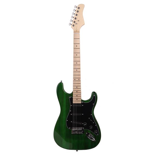 No logo ST Stylish Electric Guitar with Black Pickguard Green