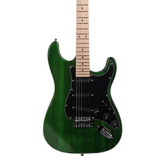 No logo ST Stylish Electric Guitar with Black Pickguard Green