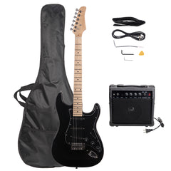 No logo ST Stylish Electric Guitar with Black Pickguard Black