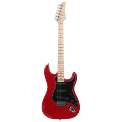 No logo ST Stylish Electric Guitar with Black Pickguard Red