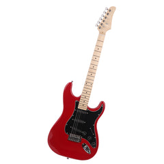 No logo ST Stylish Electric Guitar with Black Pickguard Red