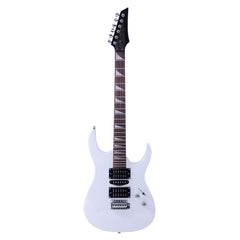 No logo Novice Entry Level 170 Electric Guitar HSH Pickup   Bag   Strap   Paddle   Rocker   Cable   Wrench Tool White