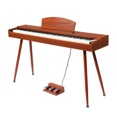 No logo 88 Key Standard Full Weighted Keyboards Digital Piano with Metal Stand, Power Adapter, Triple Pedals, Headphone，for All Experience Levels Walnut color