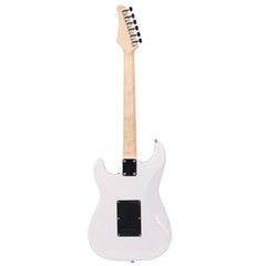 No logo ST Stylish Electric Guitar with Black Pickguard White