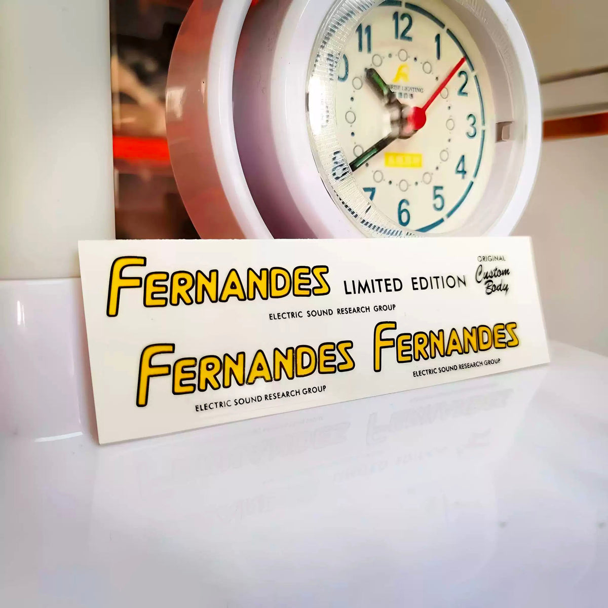 Fernandes Electric Guitar Head Logo Tearable Film Water Transfer Stickers