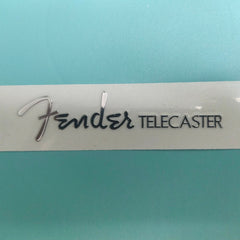 Guitar Head Silver Logo Metal Label UV Adhesive Tear off Film Leave Words - Fender TL