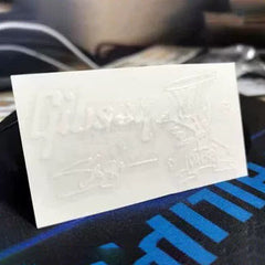 Gibson Guitar Head Logo Water Transfer Tearable Film UV Stickers - White