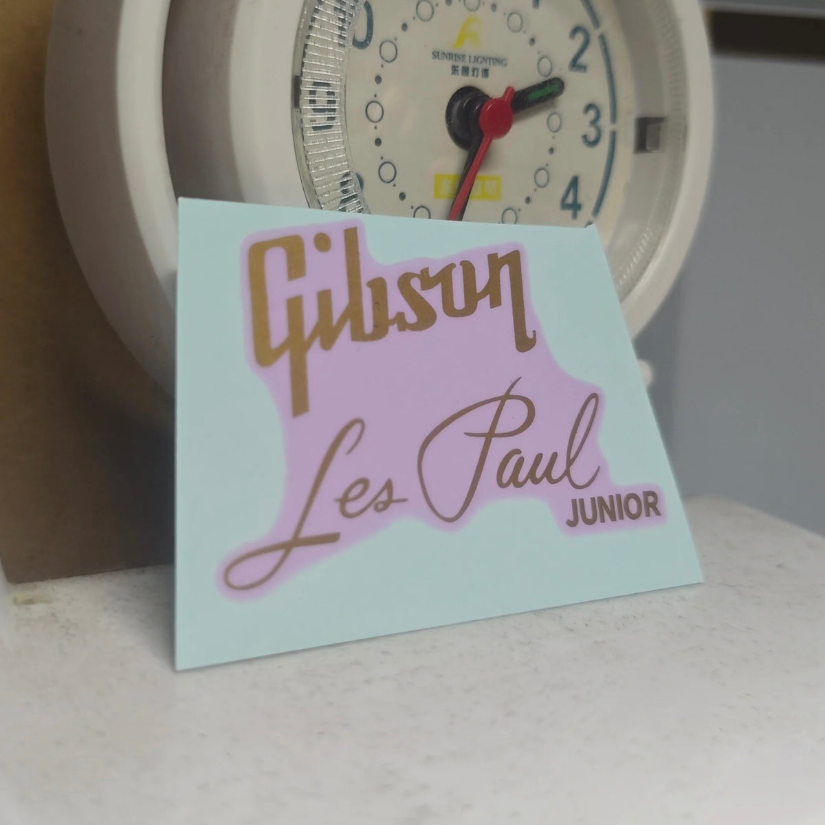 Gibson Guitar Head Logo Water Transfer Tearable Film UV Stickers - JUNIOR