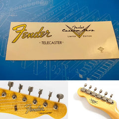 Fender custom electric guitar head logo water transfer removable film sticker - POSTMODERN-TELE