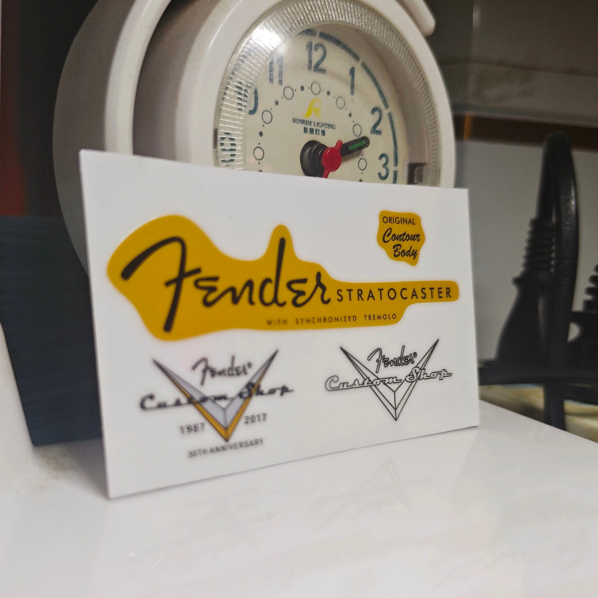 Fender Electric Guitar Head Logo Water Transfer Tearable Film UV Stickers - ST50S