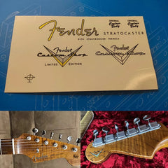 Fender custom electric guitar head logo water transfer removable film sticker - ST58