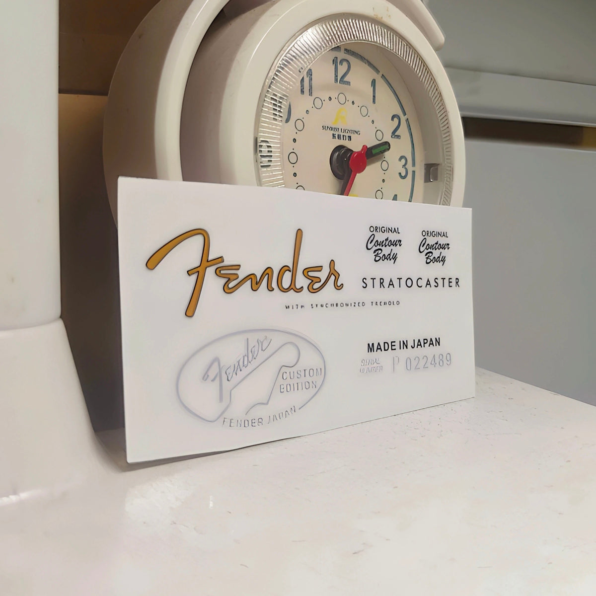Fender Electric Guitar Head Logo Water Transfer Tearable Film UV Stickers - Janpan