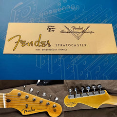 Fender custom electric guitar head logo water transfer removable film sticker - ST54/ST55
