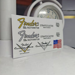 Fender Electric Guitar Head Logo Water Transfer Tearable Film UV Stickers - Mexico ST80S