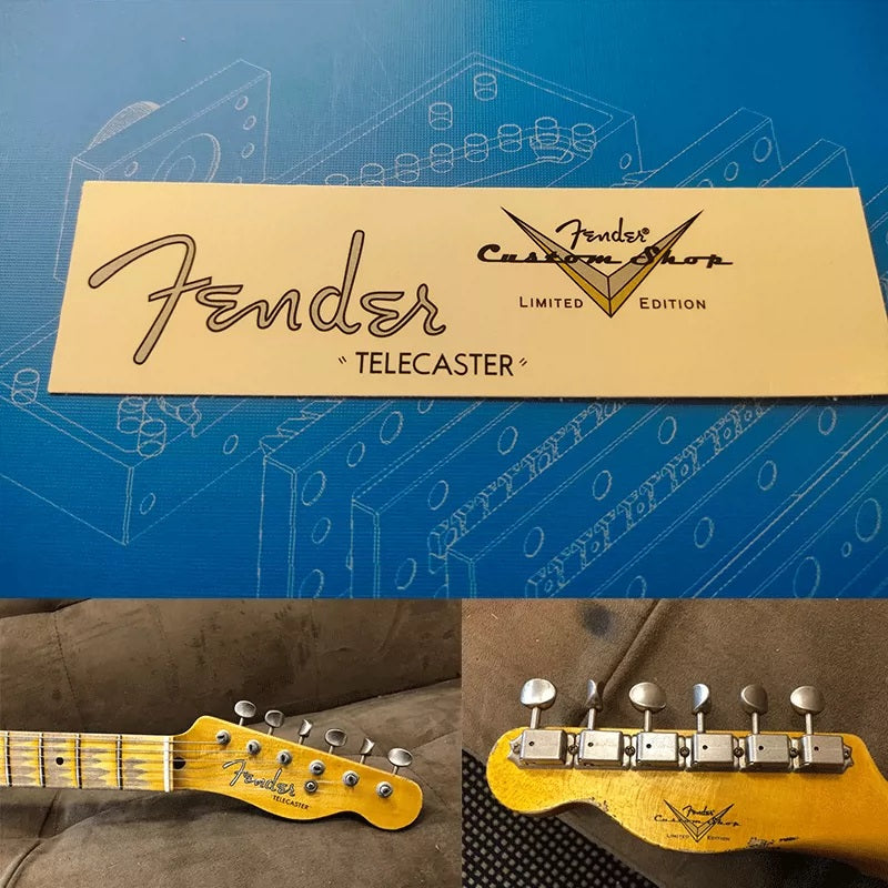Fender custom electric guitar head logo water transfer removable film sticker - TL54