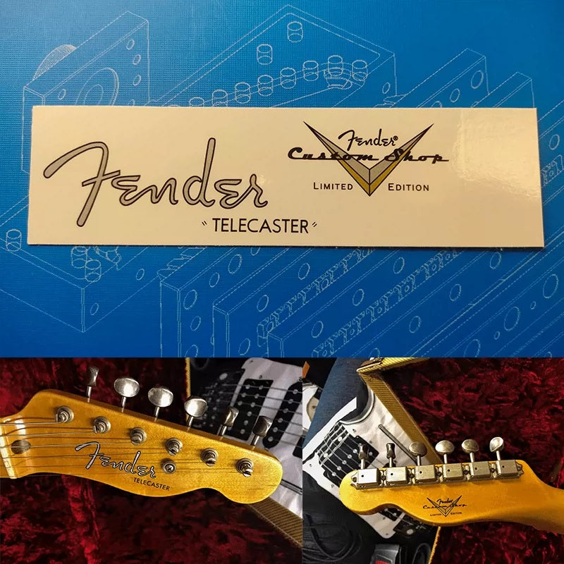 Fender custom electric guitar head logo water transfer removable film sticker - TL55
