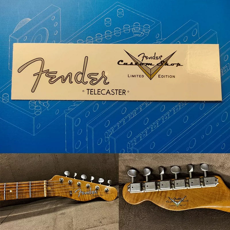 Fender custom electric guitar head logo water transfer removable film sticker - TL56