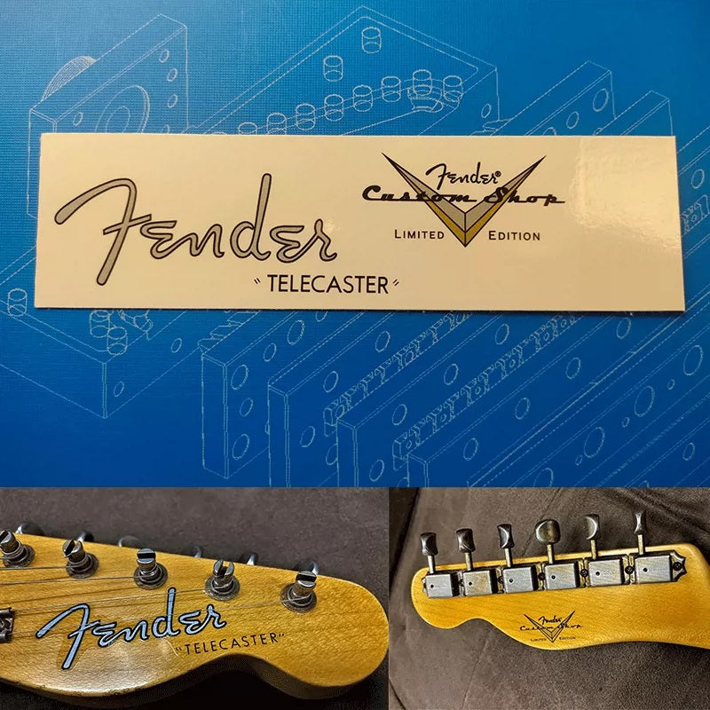 Fender custom electric guitar head logo water transfer removable film sticker - TL59
