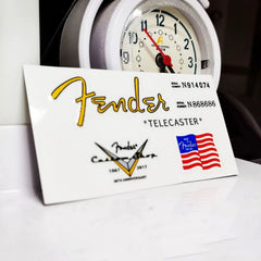 Fender Electric Guitar Head Logo Water Transfer Tearable Film UV Stickers - TL50G