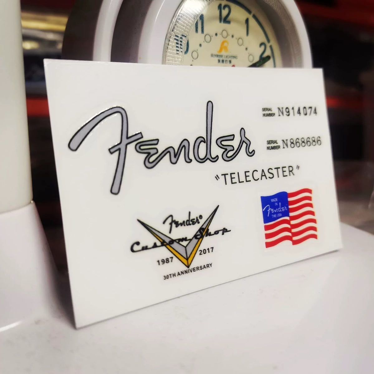 Fender Electric Guitar Head Logo Water Transfer Tearable Film UV Stickers - TL50S