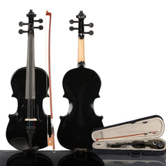 Ozici  3/4 Acoustic Violin Case Bow Rosin Black