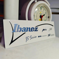 Ibanez Guitar Head Logo Tearable Film Pressure Sticker - Silver Tape ✔️