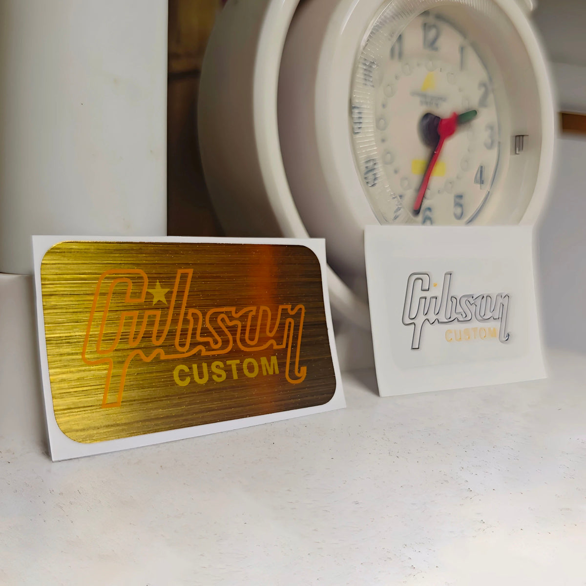 Gibson guitar head logo water transfer printing removable film UV sticker - protective board sticker brushed