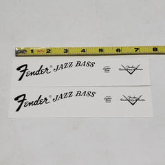 Fender Jazz Bass Waterslide Guitar Neck Headstock Decals with CS Logo (Set of 2)